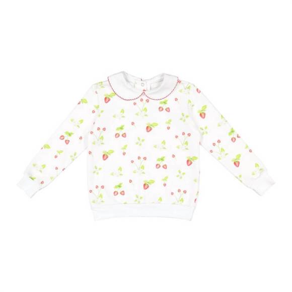 Sal & Pimenta Girls / Boys Sweatshirt - Red Holiday Snowman